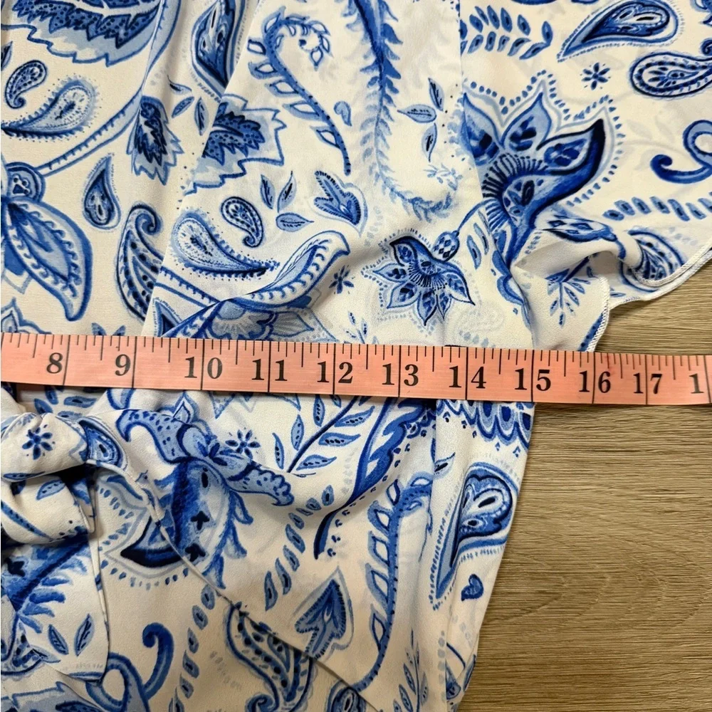 Show Me Your MuMu Blue and White Paisley short jumpsuit - Picture 6 of 6